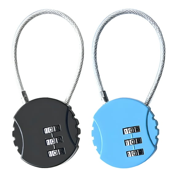 FACEGA 2Pcs Combination Lock Combo Lock Padlock Combination,Style1