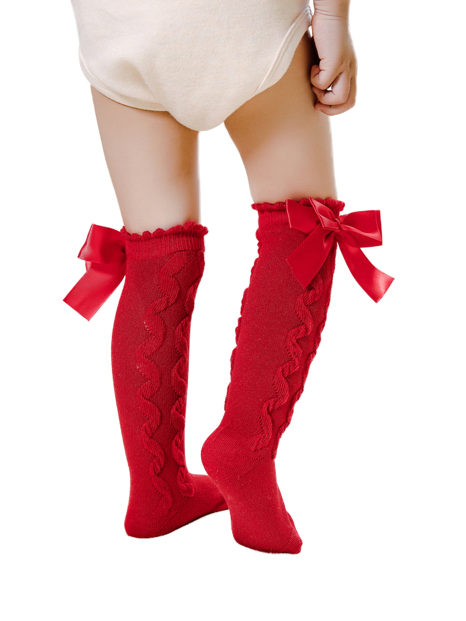 High Elasticity Girl Cotton Knee High Socks Uniform Red Umbrella Women Tube Socks 
