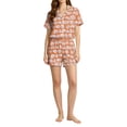 thumbnail image 3 of JAJAHO Halloween Women Pajama Sets Short Sleeve 2 Piece Pj Set Matching Button Shirt With Shorts, 3 of 5