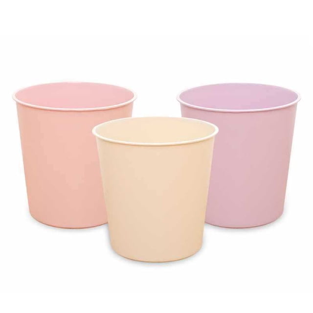 Inteprter 3 piezas papelera de basura estilo moderno cubo de basura sin tapa contenedor de basura cubo pequeño cesta salón oficina mixto / l Type2 NO2