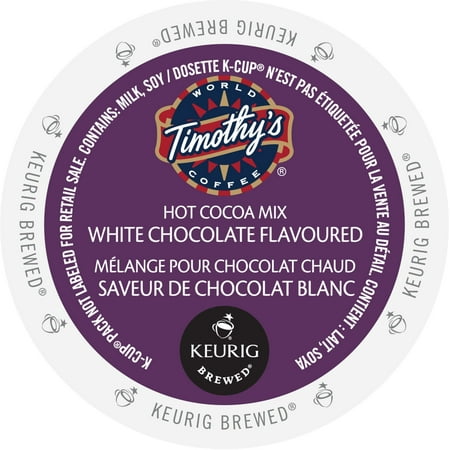 Timothy's White Hot Chocolate, K-Cup Portion Pack for Keurig Brewers