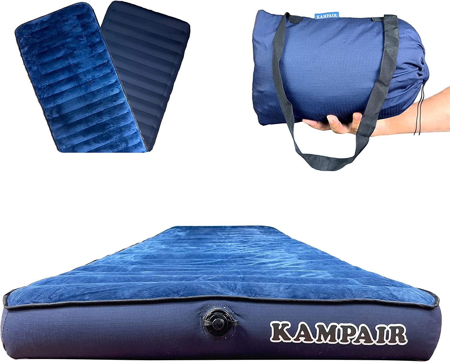 Kampair Portable Camping Air Mattress, Ultra Thick (4.75") and Wide (30