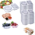 thumbnail image 2 of Dual-Compartment Disposable Sauce Containers, 20-Pack with Leak-Proof Lids (OPP Packaging) – Ideal for Sauces, Dressings, and Snacks, Microwave & Dishwasher Safe, Compact and Convenient., 2 of 6