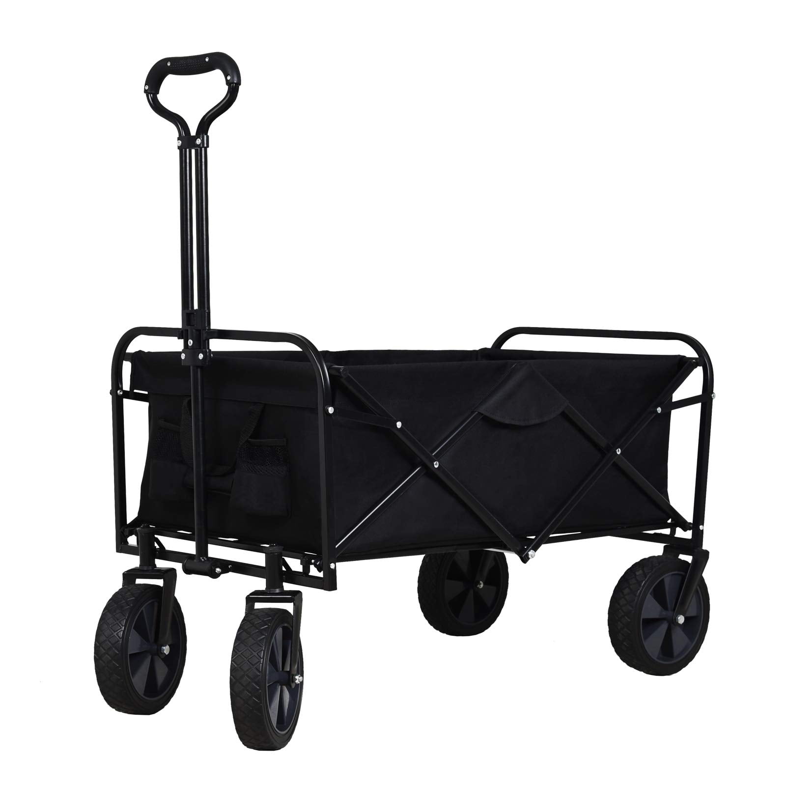 SUNCOO Folding Push Wagon Cart, Collapsible Outdoor Utility Camping