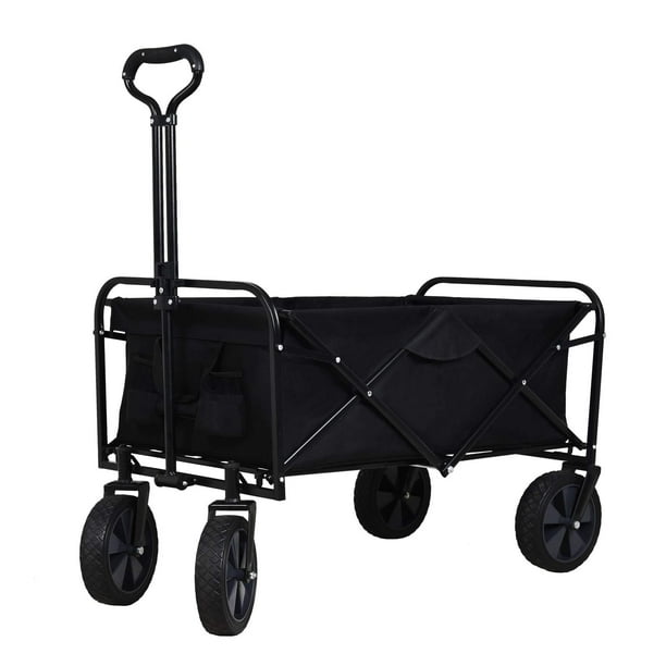 SUNCOO Folding Push Wagon Cart, Collapsible Outdoor Utility Camping
