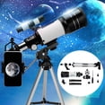 thumbnail image 2 of Telescope, 70mm Aperture, Telescopes for Adults, Telescope for Kids Beginners Astronomy Refractor Telescope Travel Scope with Tripod, 2 of 8