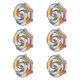 thumbnail image 2 of 6 piezas de pandería tamborina instrumento educativo musical campana a mano de madera de madera colorida de 8 pulgadas para el juego KTV Party, 2 of 9