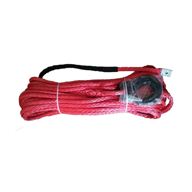 5/16" X 100' Orange Synthetic Winch Line Cable Rope,Winch Line Cable With Protective Sleeve And Heavy-Duty Hook (ATV UTV 4X4) ,Easy to Carry