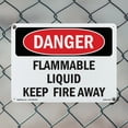 thumbnail image 4 of Flammable Liquid Keep Fire Away OSHA Danger Aluminum Sign 10 Inch x 7 Inch - 5 Pack, 4 of 8