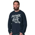 thumbnail image 3 of Biker Dad Father Of Ride Motorcycle Men's Long Sleeve Tee T Shirt Brisco Brands M, 3 of 6