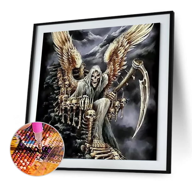 Cuadros Decorativos 5D Diamond Painting DIY Angels and Demons Taladro redondo completo Tmvgtek embutido en tela