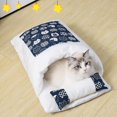 thumbnail image 2 of Cat Sleeping Bag Pet Cave Bed Self Warming Mat House with Pillow for Indoor Cats & Small Dog Detachable Easy to Clean, 2 of 8