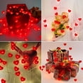 thumbnail image 3 of Cronómetro String Lights EXF de 3 m con forma de corazón rojo que funciona con pilas, 3 of 7