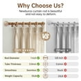 thumbnail image 3 of NewBuros Adjustable Wood Curtain Rod, 32 to 86 Inch, 1" Diameter Heavy-Duty Indoor Curtain Rod, Sturdy Rust-Proof with Wood Grain Leaf Pattern, Coffee Brown, 3 of 8