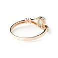 thumbnail image 4 of Galaxy Gold 14K Rose Gold Oval-Shaped Blue Topaz with Diamond Accents Ring - December Birthstone - Courage & Clarity - Sizes 5.5 to 11 - Fine Jewelry for Women, 4 of 5