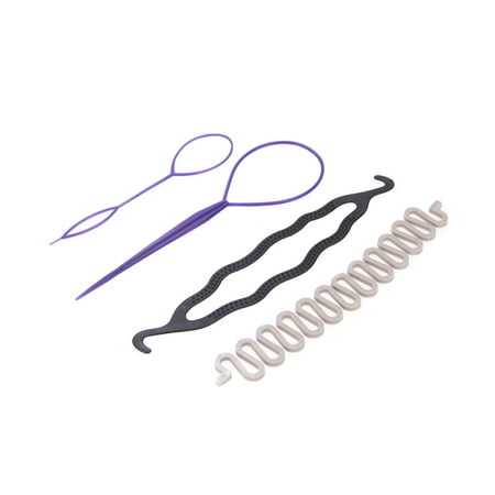 Hair Pin Lace Tool 3 Kinds Magic Hair Styling Accessories Set Hair Pin Hair Bun Maker Hair Braiding Twist Styling Tool for Women ()