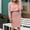 Pink, variant on Babysbule Lounge Sets for Women Women's Stylish Solid Pullover Knitted Sweater Dress Suit Tracksuit Homewear