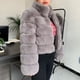 thumbnail image 4 of Abrigo de piel sintética para mujer, chaqueta cálida de alta calidad con cuello levantado, moda de invierno, novedad de 2024, 4 of 5