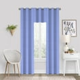 thumbnail image 2 of Eclipse Dayton Solid Periwinkle Blackout Grommet Single Curtain Panel, 42" x 84", 2 of 7