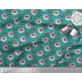 thumbnail image 2 of Soimoi Green Cotton Poplin Fabric Leaves & Anemone Floral Printed Craft Fabric by the Yard 58 Inch Wide, 2 of 3