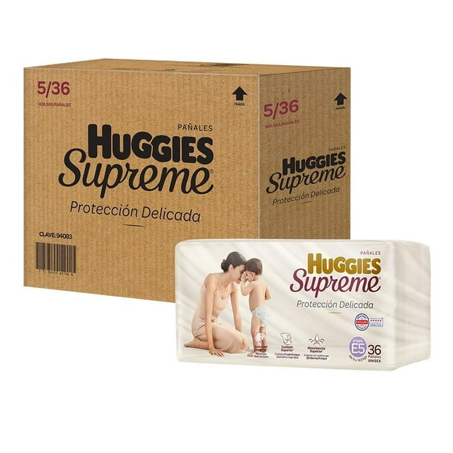 Pañales Huggies Supreme etapa 5 unisex 180 piezas