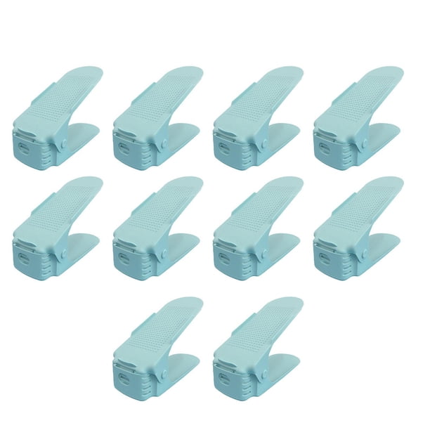 Organizador de ranuras para zapatos para armario Zapatero para zapatos planos sandalias tacones altos Azul