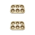 thumbnail image 1 of Monstrate Molde para magdalenas de 6 cavidades, bandeja para magdalenas, molde para magdalenas y Chocolate, molde para magdalenas, molde para oro 2piezas Monstrate CBP154139, 1 of 6