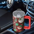 thumbnail image 5 of 30 oz Christmas Reindeer Ornaments Tumbler with Handle and Straw, Stainless Steel Cup 30 oz, Leak Proof Holiday Mug, Festive Present, 5 of 5