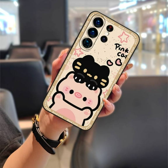 LYM-Phone Case For Samsung Galaxy S25 Ultra, Soft case TPU Anti-dust Cartoon Fashion Design Animals Back Cover Dirt-resistant Full wrap Shockproof Graffiti Protective Cute Durable