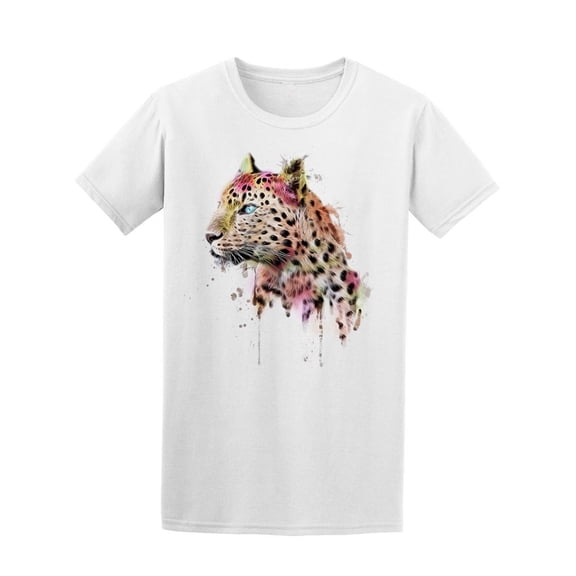 Beautiful Watercolor Leopard Tee Men's -Image by Shutterstock