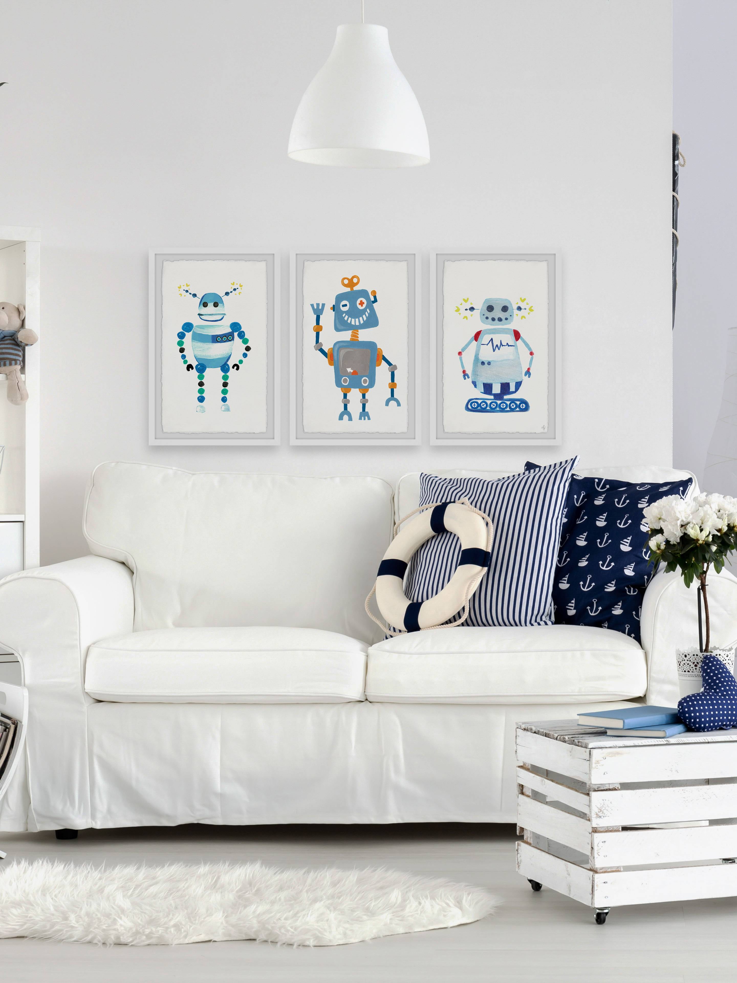 Marmont Hill Happy Robot Triptych