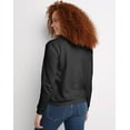 thumbnail image 3 of Hanes EcoSmart Women's Fleece Sweatshirt, V-Notch Ebony XL, 3 of 6