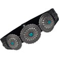 thumbnail image 3 of Aesthetic Belt Carved Oval Buckle Belt For Dress Turquoises Waistband Women Western Belt Vintage Waist Cincher, 3 of 7