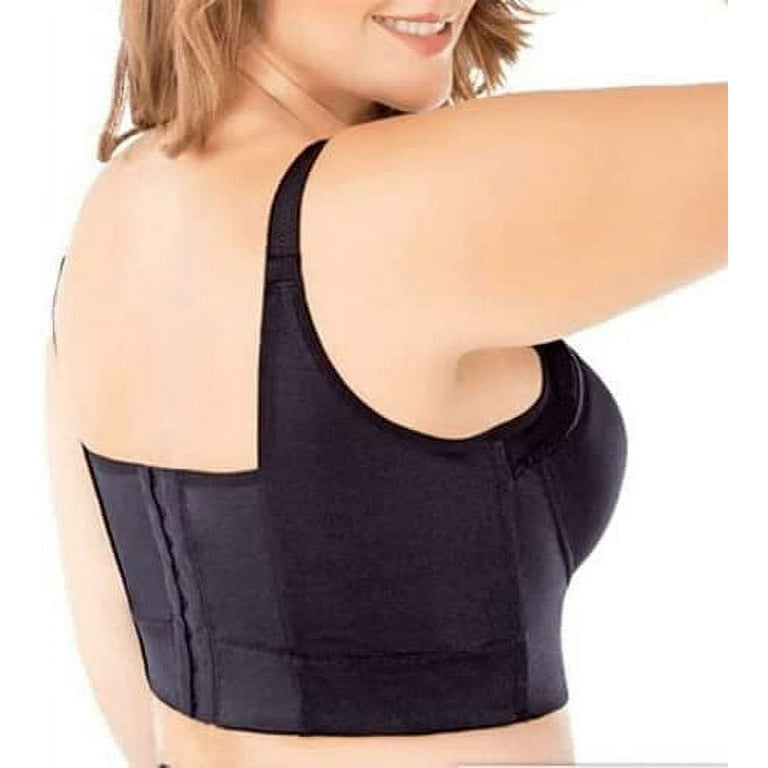 Women Deep Cup Bra Hides Back Fat with Shapewear,Plus Size Full Back  Coverage Push Up Sports Everyday Bra for Women (Color : Black, Size :  34/75CDE) : : Clothing, Shoes & Accessories