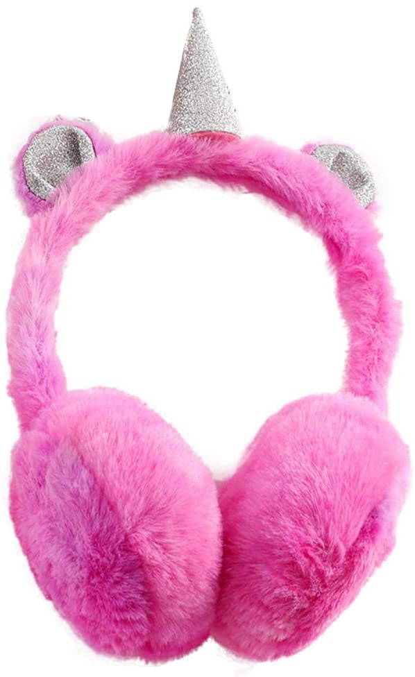 Girls Earmuffs Kids Unicorn Earmuffs in Plush Cute Design 