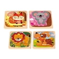 thumbnail image 1 of HILABEE 4Pcs Animal Shape Puzzles Board Early Educational Color Shapes Montessori C, 1 of 7