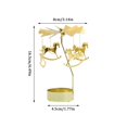 thumbnail image 4 of Aromatherapy Candle Holder Girl'S Heart Golden Revolving Lantern Revolving Dinner Atmosphere Arrangement, 4 of 4
