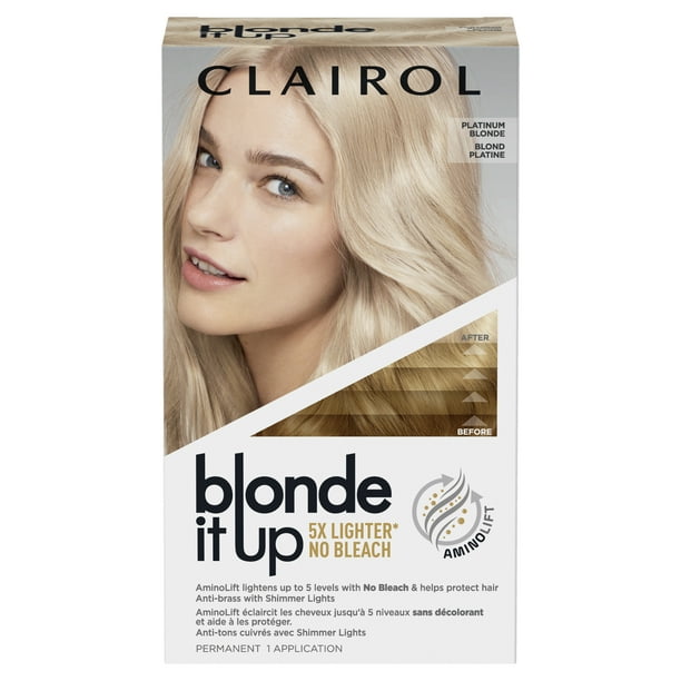 Clairol Blonde It Up Permanent Hair Color Lightening Kit, Platinum Blonde, Hair  Dye, 1 Application 