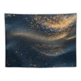 thumbnail image 5 of JRXY Gold and Blue Abstract Art Tapestry - High-Quality Short Plush, Soft and Lightweight Painting, 5 of 6