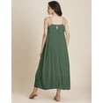 thumbnail image 4 of Moomaya Chic Frill Summer Dress For Women, Strappy Solid Maxi, Vacation Dress, 4 of 8
