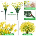 thumbnail image 2 of Artificial Flowers for Outdoors Fake Calla Lily Flowers Faux Plastic Plants UV Resistant Spring Summer Flowers for Garden Porch Patio Office Window Box Table Home Decorations, Yellow, 2 of 5