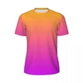 thumbnail image 5 of Watercolor Sunset Running T Shirt Beach Gradient Ombre Funny T Shirts Hippie Tshirt For M, 5 of 5
