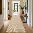 thumbnail image 2 of HOMERRY 2' x 6' Runner Rainbow Stripe Washable Rug for Enterway Hallway Non Slip Kitchen Indoor Home Decor, Orange, 2 of 6