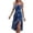 Dark Blue, variant on Women Polka Dot Spaghetti Strap Dresses Beach Vacation 2026 Causal Slit Midi Dress Trendy Boutique Clothes
