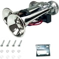thumbnail image 3 of 12V 150DB Air Horn Dual Trumpets,Super Loud Air Horn for Truck, Dual Electric Air Horns Kit for Vehicles- With Compressor, Applicable for Cars, SUVs, Motorcycles, Trains Boats (silver), 3 of 7