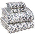 thumbnail image 1 of Ruvanti 100% Cotton Sheets - Crispy Cooling Percale Sheets For Full Size Bed, Breathable & Durable Full Sheet Set, 16 Inches Deep Pocket Bed Sheets, Chevron, 4 Pieces, 1 of 5