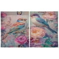 thumbnail image 2 of BZSMCE Set of 2 Pieces Kitchen Window Curtain Fashion Butterflies Colorful Birds Flowers Printed 27x24in/27x36in, 2 of 9