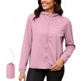 thumbnail image 3 of Arnsht Rain Jacket Women Outdoor Lightweight Waterproof Windbreaker Jacket Hooded Packable Rain Coats for Women with Pocket Pink S, 3 of 7