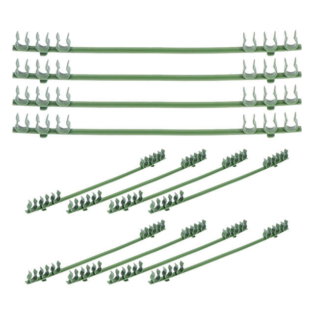 WEUVEB 50pcs Tomato Cage Connector Green Plastic Trellis Buckle Adjustable for Climbing Vegetables