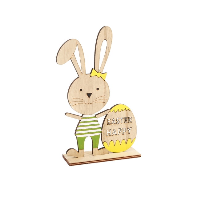 Billuyoard Adornos de conejo de Pascua, decoraciones de para fiestas en casa, regalos, suministros de escritorio de conejito, accesorios de Kits de decoración para fiestas Huevo
